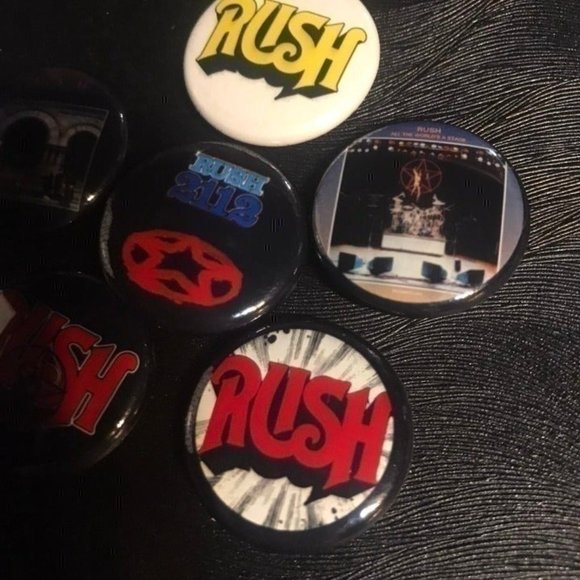 6 Pack RUSH Badge Button Set - Picture 3 of 5